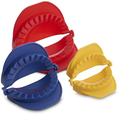 HIC Kitchen Empanada Dough Presses Make Different Sized Empanadas Raviolis Pierogis Turnovers and Dumplings, Set of 3