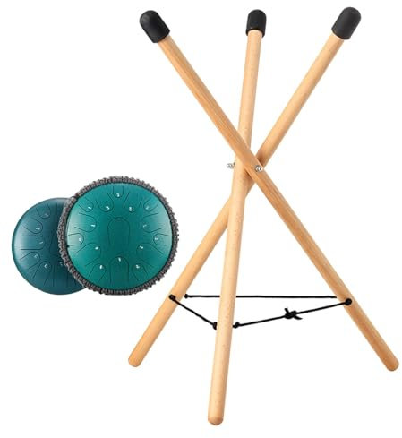 Generisch Handpan-Ständer, Stativ, Handpan-Ständer - Snareständer aus massivem ,Solide Stativstruktur, tragbarer Snare-Halter, rutschfester Trommelhalter für Stahlzungentrommeln, Schlaginstrumente