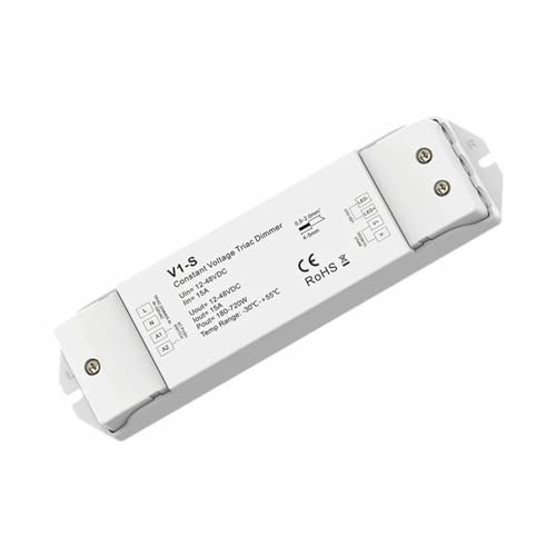 WHARGTSL V1-S Triac Dimmer 12V 24V 36V 48V DC Tensione Costante AC40V-220V Push Dimmer for S1-B KS RF LED Strip Light CV Triac LED Dimmer