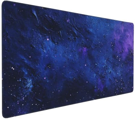 Gaming Mauspad XXL Lila Mousepad 1000x500x4mm Blau Verlängertes Mauspad Schreibtischauflage,Genähte Kanten Mauspad,Verbessert Präzision und Geschwindigkeit Wasserdicht Geeignet für Büro und Spiele