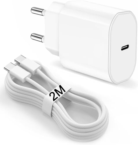 2m AirPods Pro 3 ladegerät, 20W USB C Kompatibel für New AirPods Pro 3/2, Kopfhörer ​​​​​​​ladekabel USB C zu USb C Geflochtene Kabel für AirPods Max 2 Earbuds,IPhone 16 Pro Max/15/17 Type-C ladegerät