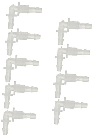 OSOLADY 10pezzi Raccordo Angolare Plastica Pp Per Tubo Irrigazione Resistente Alla Corrosione e Alta Temperatura Per Sistemi Idraulici e Giardino
