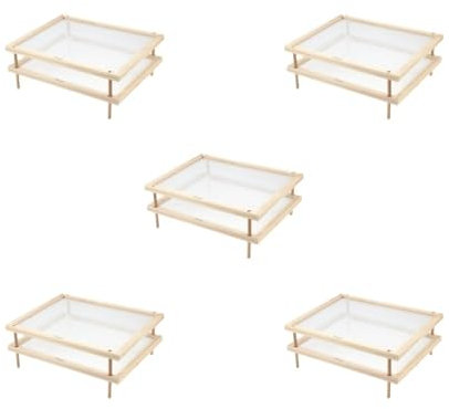 5 Set Pasta Drying Rack Double Layer Fresh Food Dryer Countertop Vegetable Shelf Noodle Making Storage Tray Household Restaurant Double Layers