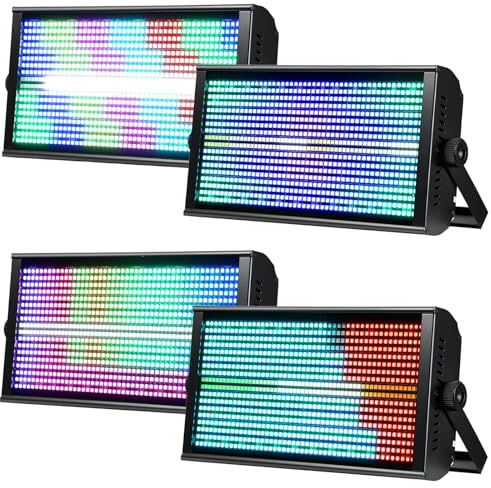 Betopper LF4808 260w Matrix Strobe Effect Lights, Wash Strobe and Blinder Stage Lights, Pixel Mapping & Zonal Control Effects Stage Lighting, Uplights DMX Dj Lights for Party Wedding Club Bars Show,4S