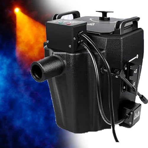 YANGYMM MáQuina de Humo de Hielo Seco de Baja Potencia, Efecto Escenario para DJ, 3500 W/6000 W, CREA Impresionantes Efectos Humo, para Escenarios Interiores, Alcance de Humo de 150 M² 3500W