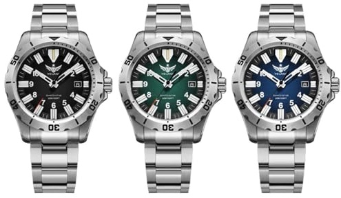 MyGUL Berny - Reloj automático de buceo para hombre, 200 m, resistente al agua, Miyota 8215, con revestimiento de zafiro, de silicona, deportivo, natación, reloj de pulsera para hombre