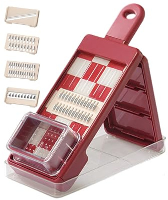 Cortador de cocina 4 en 1 para alimentos, rallador de tomate - Para cortar queso, cebollas, patatas, zanahorias, ajos