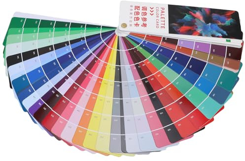 SUPVOX 385-color Paint Matching Formula Card, Creative Palette Guide and Art Matching Reference Chart for Artists and Craft Workshops, Design Scheme Reference Tool