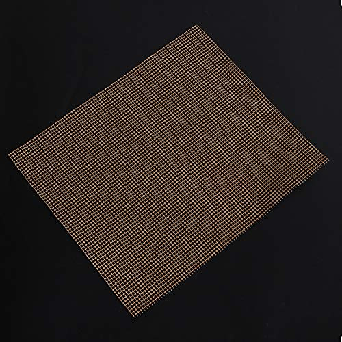 Zerodis Tapis de Barbecue Antiadhésif avec Tapis de Barbecue en 3 Pièces, Parfait pour Tout Gril (Marron 30 * 40cm)