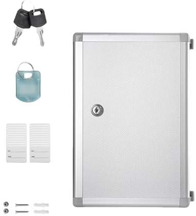 YPBEW Sicherer Schlüsselverwaltungsschrank, wandmontierte Schließsysteme, hochfeste Aluminiumlegierung für den privaten und gewerblichen Gebrauch, abschließbarer Schrank, doppelseitiger