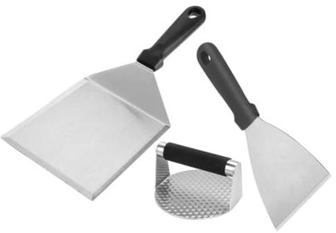 Gatuida Set D'outils Barbecue Presse à Hamburgers et Spatule en Acier Inoxydable, Pp, Antiadhésif, Cuisine et Préparation de Burger DIY