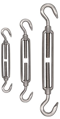 5x Spannschloss Edelstahl V4A M5 M6 M8 A4 Haken Ösen drei Typen wählbar (M5 Haken-Haken)