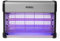 Perel Tue-Insectes électrique, Lampe UV Anti Insectes, Lampe Bleue Anti Moustique Mouches guêpes, destructeur d'insectes, Appareil Tue Mouche, Grille 2800 V, 80 m², bac collecteur Amovible, métal