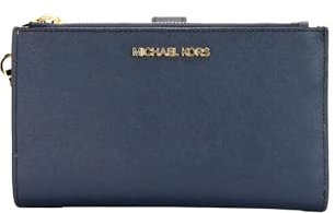 Michael Kors Jet Set Travel Double Zip Saffiano Leather Wristlet (Lilac)