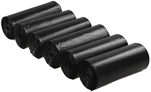 Qshape 30 l Abfallsack Müllsäcke Mülltüten Mülltüte, Schwarz, 150 Beutel