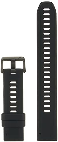 Garmin Cinturino Originale, 20mm, QuickFit, Silicone, Black (stile fēnix 6S)