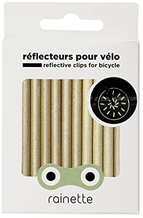 Rainette | Réflecteurs pour Roues de vélo | Or | Réflexion à 360° | 12 pièces