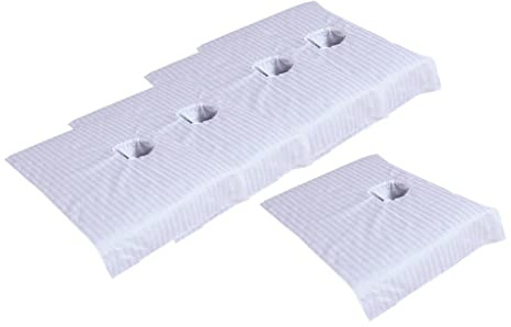 dailymall 5pcs Housses de Protège Têtière en éponge pour Table de Massage - 50x80cm