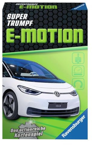 Ravensburger Card Game, Supertrump E-Motion 20682, Quartet and Trump Game for Technology Fans from 7 Years