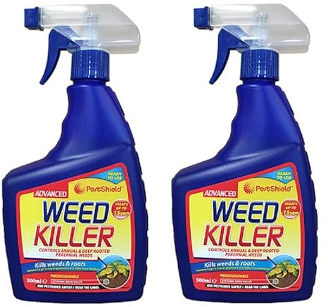 2x 500ml Fast acting Weed Killer/Lawn weed Killer spray Ready To Use Spray Bottle Effective Within 24 Hours (Weed Killer)