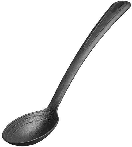 Westmark Gemüselöffel, Hochhitzebeständig bis 270 °C/ 518 °F, Extra tiefer Löffelkopf, Mit innenliegender Skala: 15, 30 und 45 ml, Kunststoff, Gentle Plus, Schwarz, 28612275
