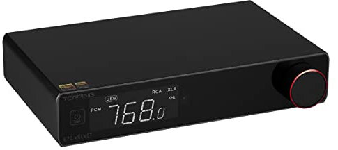 Topping E70 VELVET AK4499EX DAC Audio-Decoder - Bluetooth 5.1 LDAC Hi-Res XU316 32Bit/768kHz DSD512 BT/USB/Coax/Opt Eingänge RCA/XLR HiFi Stereo Digital-Analog-Wandler Schwarz
