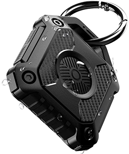 ONEONTA für Airtag Anhänger - Airtag Schlüsselanhänger - Airtag Hülle Wasserdicht - Air Tages Anhänger für Apple - Airtag Halter Hund, Robust TPU, Schwarz