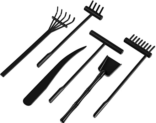 TOYANDONA 6 Stück Zen-Rechen Mini-Zen-Garten-Rechen Meditationssand-Zen-Gartengeräte DIY-Rock-Zen-Garten-Kit-Sets Spielzeug Zen-Garten-Zubehör