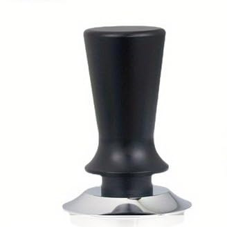 AlTaGru Tamper Pressino Schwarz 58,5mm Kaffeemehlpresser, Edelstahl Unterteil zum andrücken des Kaffeemehls im Siebträger Kaffeestempel, Kaffeemehlpresser,Tampa,Holzgriff Stampfer