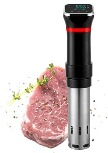 1100W Sous Vide Cookers with IPX7, Stainless Steel Precise Cooker with Thermal Immersion Circulator, Digital Interface, Temperature and Timer for Kitchen