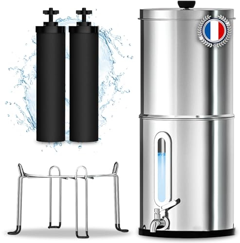ORINKO Schwerkraft Wasserfilter – Wasserreiniger mit Aktivkohle – Filterbrunnen für Leitungswasser, Regenwasser & Outdoor-Nutzung