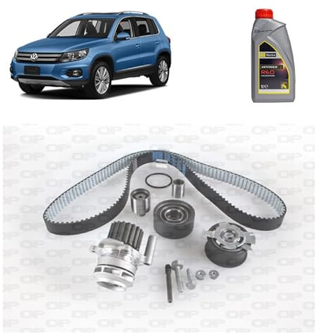 Kit distribuzione + p acqua + antigelo per Volkswagen Tiguan 2.0 TDI gasolio 2007+