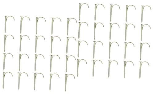 Artibetter 40pezzi Chiodi Da Muro Per Tubo Gancio Fissaggio Acciaio Per Giardino Installazione Facile e Veloce Resistente e Duraturo Utile Per Gas e Cavi Elettrici