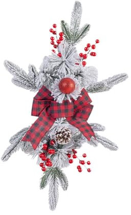harayaa Weihnachts Treppengirlanden, Tropfenkranz für Die Haustür, Dekoration für Die, Das Fenster, Hängendes Ornament, Weihnachtsgirlande für Das Bauern, 60 cm