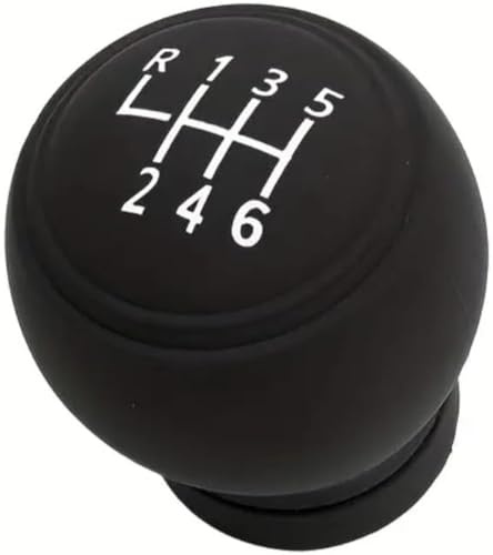 Couvre-bouton de levier rond 6 vitesses - Cache bouton de changement de voiture en silicone antidérapant - Coque de protection universelle étui antidérapant bouton avec vitesses noir