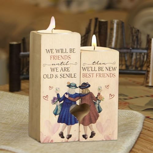 HTRTRR Portacandele a forma di cuore, regalo per mamma, amiche, sorelle, regali di amicizia, regali di compleanno