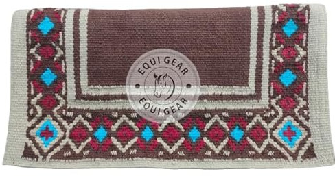 EQUIEMPRESS Sattelunterlage Western Ranch/Westernsatteldecke aus Neuseelandwolle, Top Wool Pad Sensor Flex (Anpassung möglich) A-423 (34 x 40)