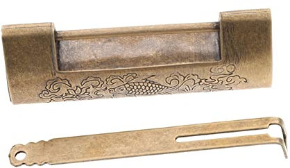 Uonlytech 1satz Retro Antikes Vorhängeschloss Aus Dekorativer Schließmechanismus Für Holzboxen Schmuckkästen Schränke Antikfarben Installieren Langlebig Tragbar