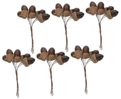 GLEAVI 6pezzi Pigne Artificiali Decorazioni Pigne Finte Per Artigianato Accessori Fotografici Per Decorazioni Pino Artificiali