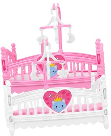 Gatuida 2 Stück Teiliges Mini Puppenbett Realistisches Puppenhaus Zubehör für Schlafzimmer für Kreative Dekorationen Miniaturwelten Zufällige Farbe