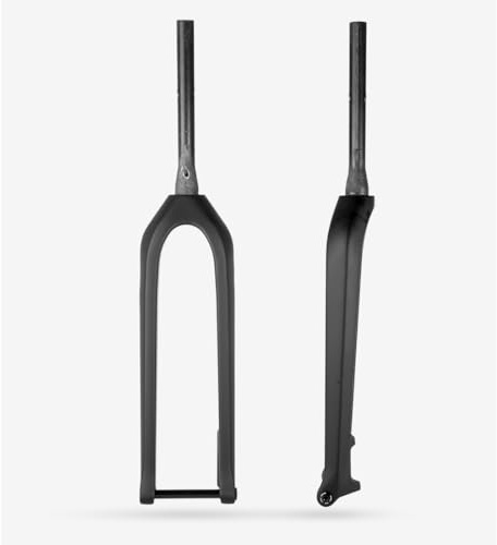 BSFHQS Fourche en Fibre De Carbone 29 Fourche Rigide VTT De Frein À Disque, Fourche Avant À Tube Conique De 1-1/2 Axe Traversant 15x110mm, Passage De Câbles Totalement Internes