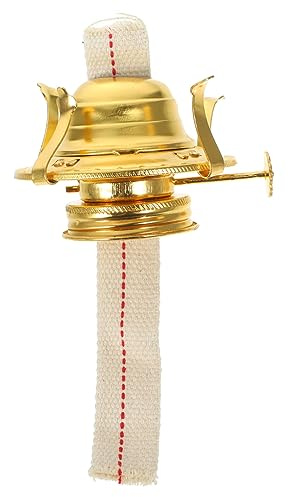 MALUGOGO Kerosene Lamp Burner with Wide Replacement Wick Oil Lamp Accessory for Vintage Glass Lanterns Practical Outdoor and Home Use DIY Compatible