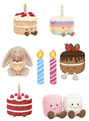 Edible print jelly plush inspired theme Cake topper set cake decorations wafer card -NOT-PRECUT- Birthday - Retirement -