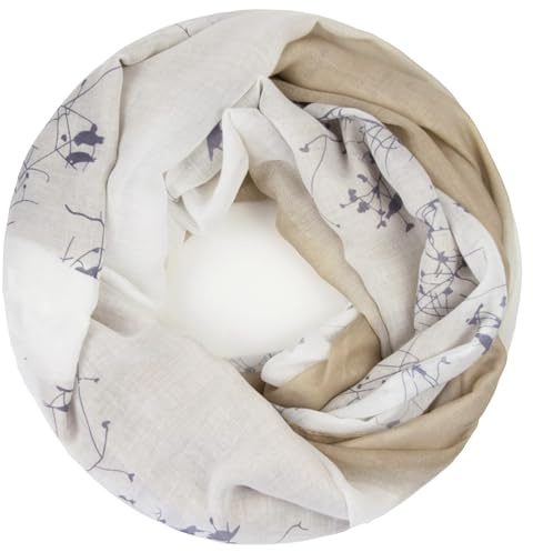 Glamexx24 Schal Damen Schlauchschal Langschal mit Muster Loop schal Loopschal Tuch Halstuch Rundschal Leicht