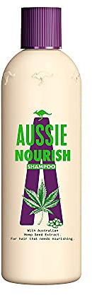 Aussie Nourish Shampoo for Hair That Craves for Care, 300 ml, Women's Shampoo with Hemp Seed Extract, Hemp Seeds, Hair Care for Dry Hair, Hemp Hair