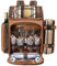 Hap Tim Picnic Basket Backpack for 4 Person with Insulated Leakproof Cooler Bag, Wine Holder, Fleece Blanket, Cutlery Set,Perfect for Beach, Hiking, Camping, BBQs, Family and Lovers Gifts(36079)