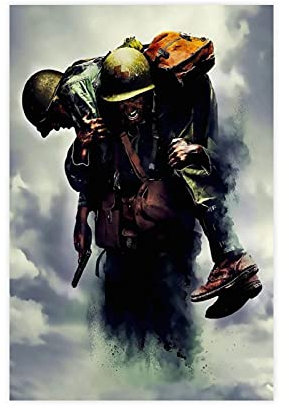 Hacksaw Ridge Poster Movie Canvas Poster Wall Art Decor Print Picture Paintings for Living Room Bedroom Decoration Unframe: 12x18inch(30x45cm)