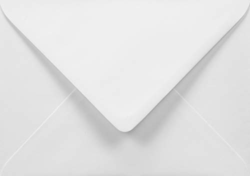 Netuno 100 buste per lettere, formato DIN B6, 125 x 175 mm, 100 g, colore bianco, formato B6, senza finestra, lembo a punta, incollaggio a umido, carta bianca