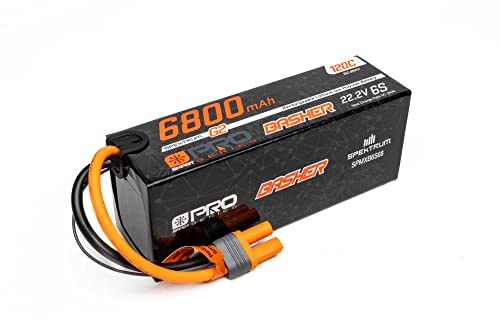 Spektrum Smart 6800mAh 6S 22.2V Smart Pro Basher LiPo 120C IC5 SPMXB6S68 Battery