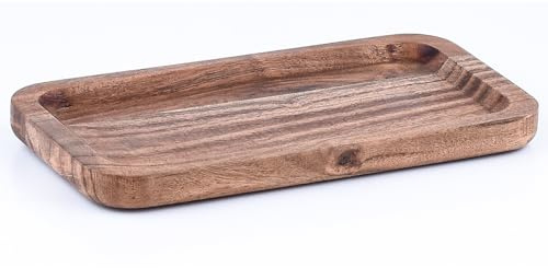 Akazienholz Schlüsselschale Serviertablett Anea handgefertigt 21 cm